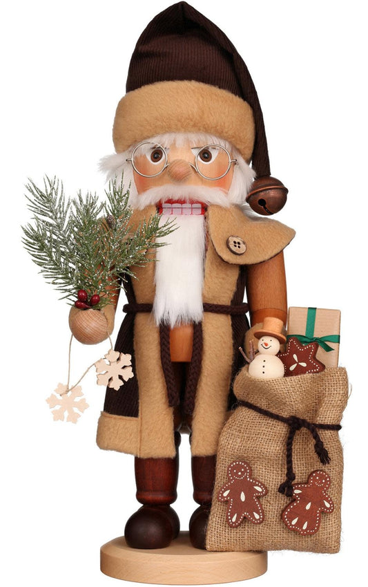 Nutcracker - Santa with Pine Bouquet and Gifts