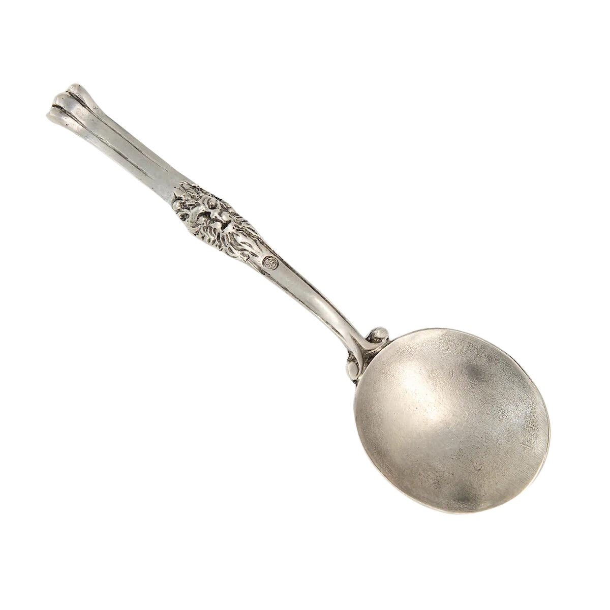 Pewter Spoon with Lion Decoration