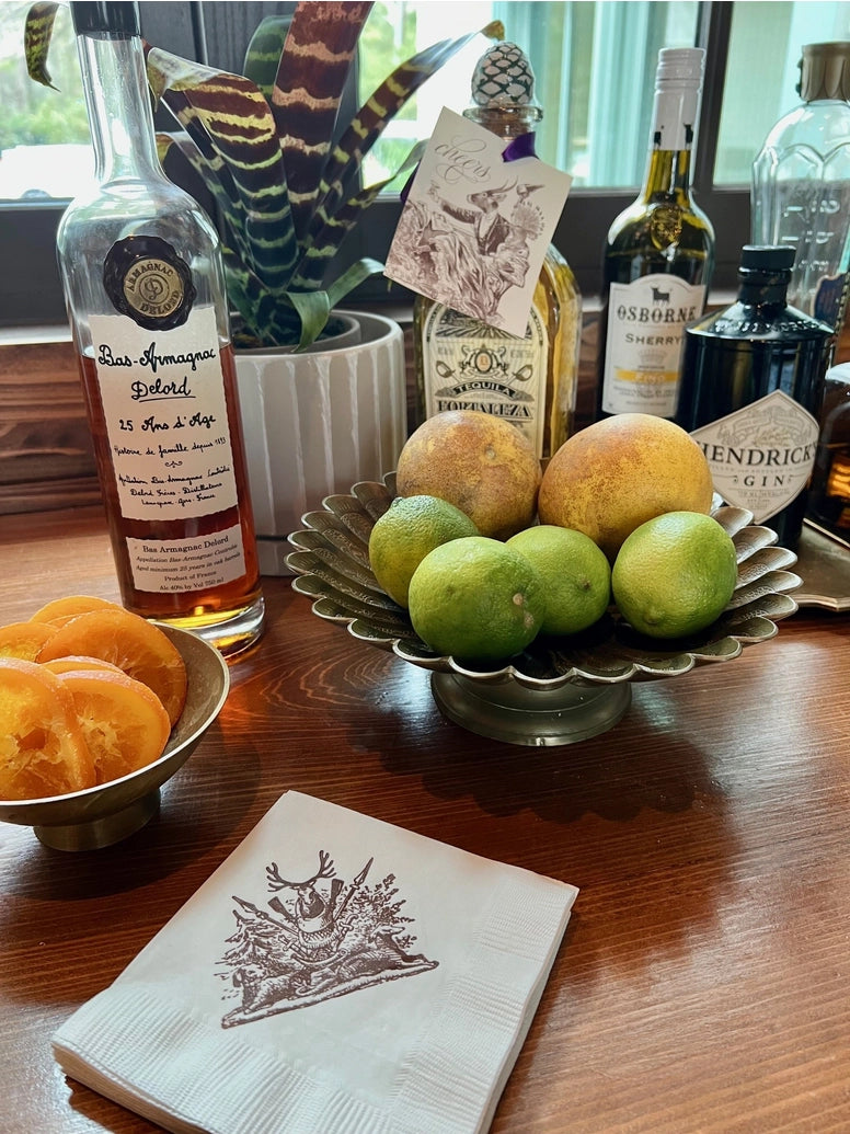 Paper Cocktail Napkins - Hunting Crest