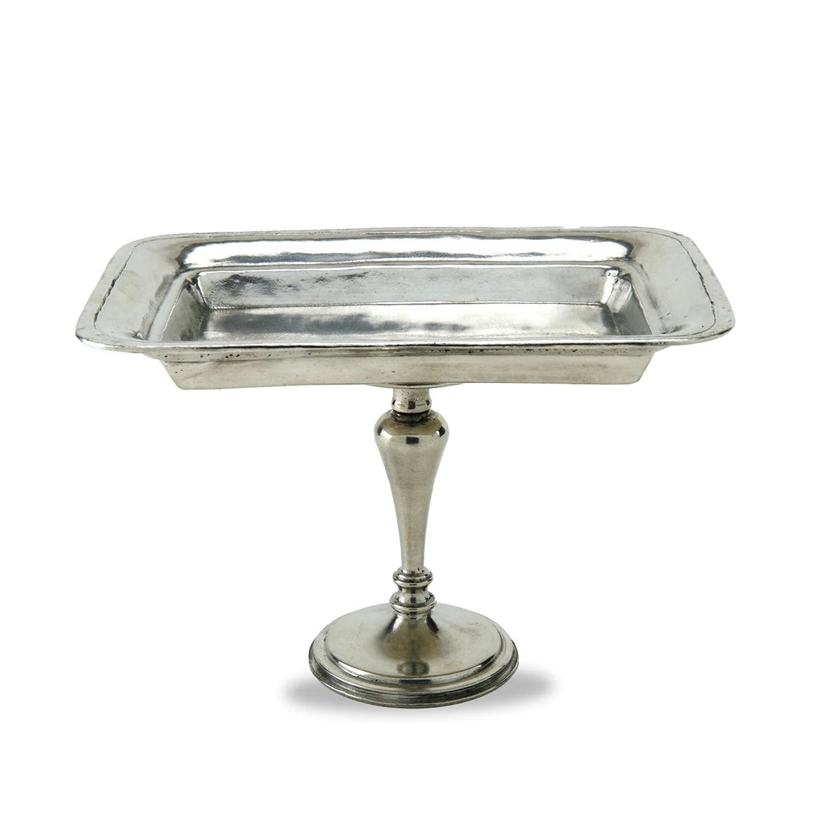 Pewter Pedestal Dish Rectangular