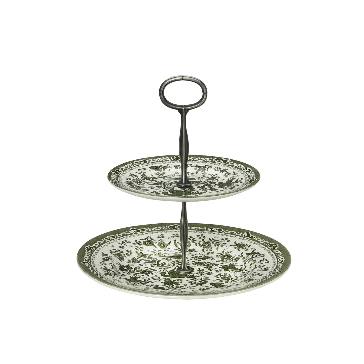 Green Regal Peacock - Cake Stand 2 Tier
