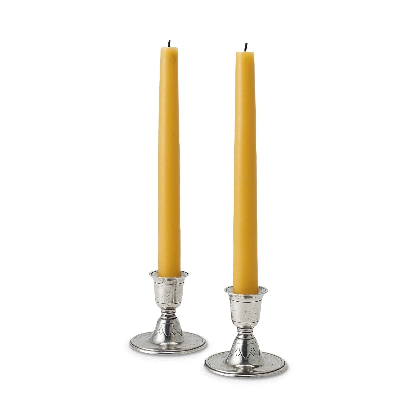Pewter Candlestick - Short Pair