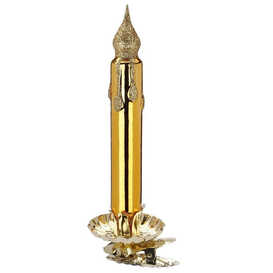 Ornament - Tree Candle Gold 5.2"