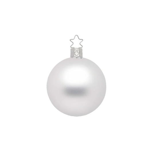 Ornament - Ball White Matt 4"
