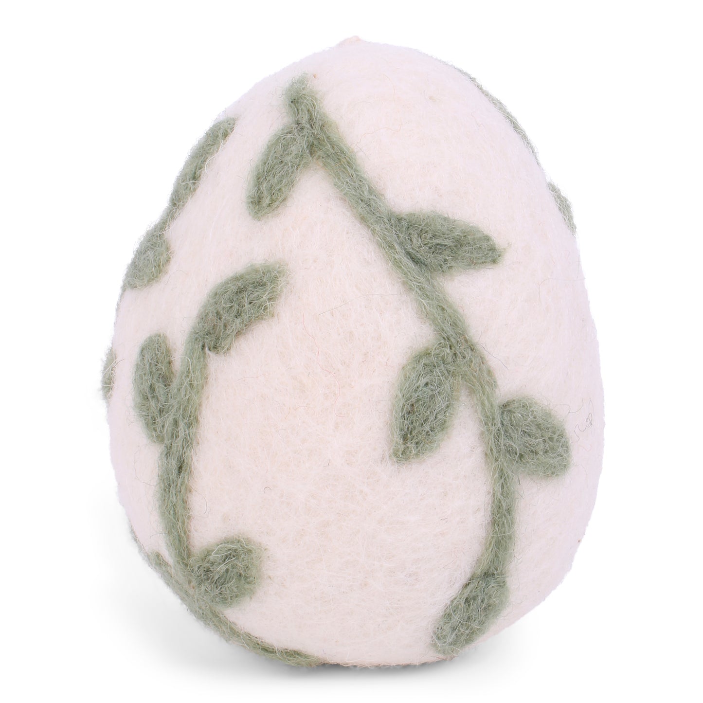 Ornament - Egg with Leaves - Green