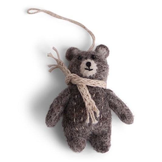 Ornament - Bear with Beige Scarf