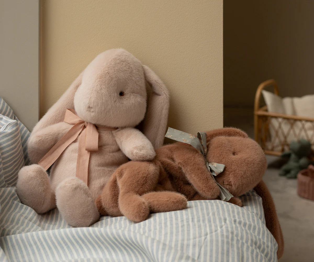 Bunny Sleeping Plush - Soft Brown - Small