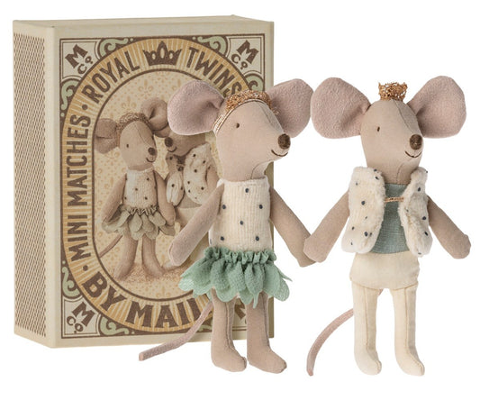 Little Brother & Sister - Royal Mice Twins - Blue Skirt