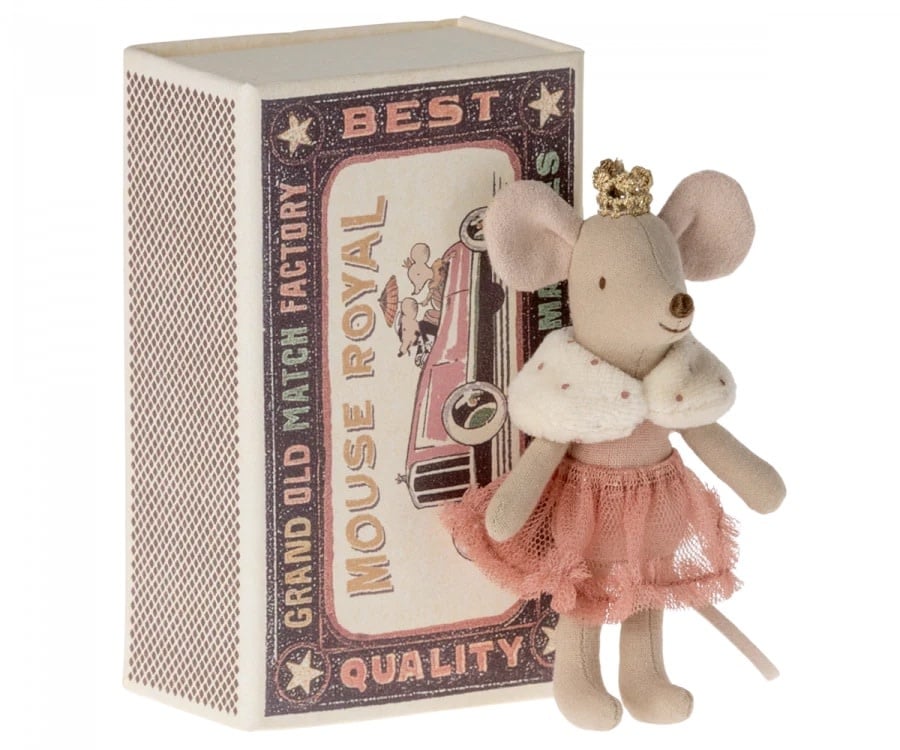 Little Sister Mouse - Matchbox Princess Mouse - Rose