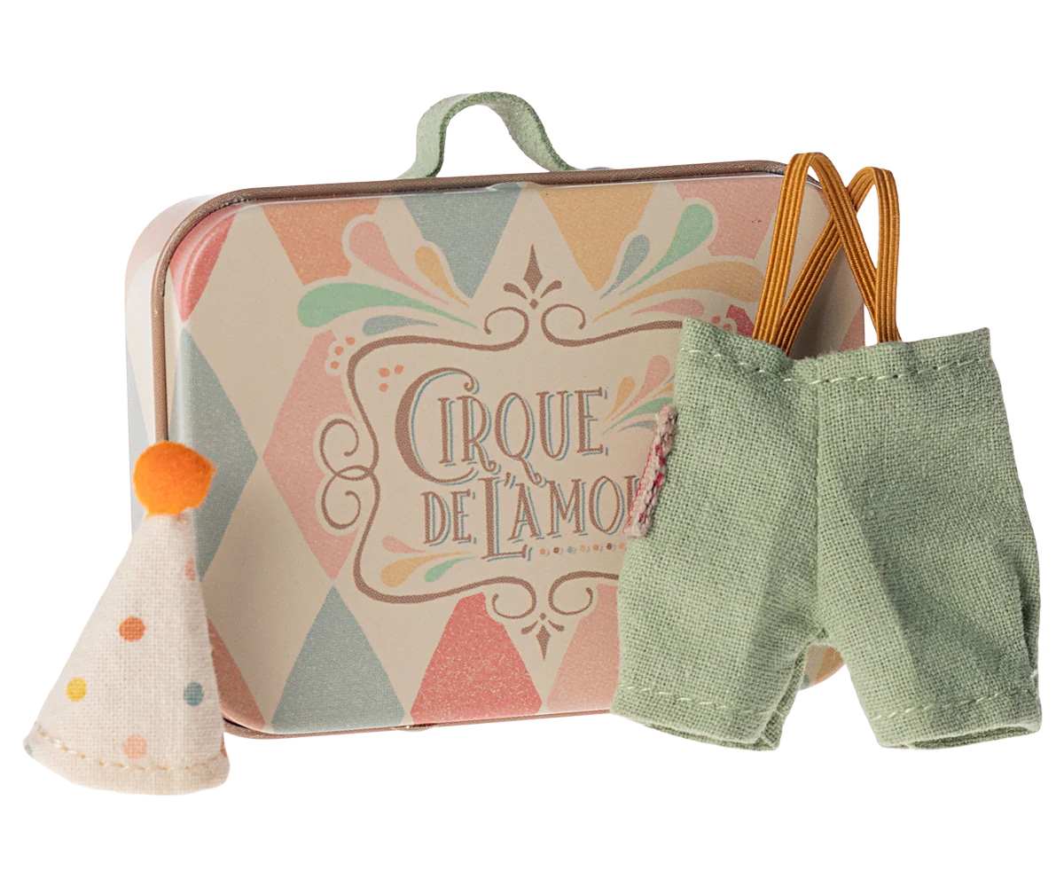 Mouse Clothes - Little Brother - Clown Clothes in Suitcase