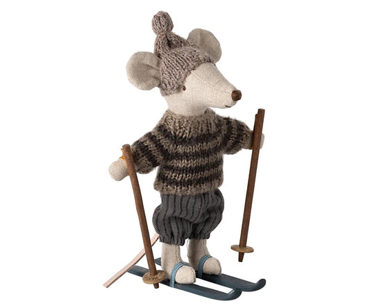 Big Brother Mouse - Winter with Ski Set - Grey Hat
