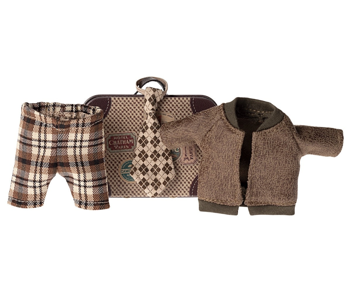 Mouse Clothes - Grandpa - Jacket, Pants & Tie in Suitcase