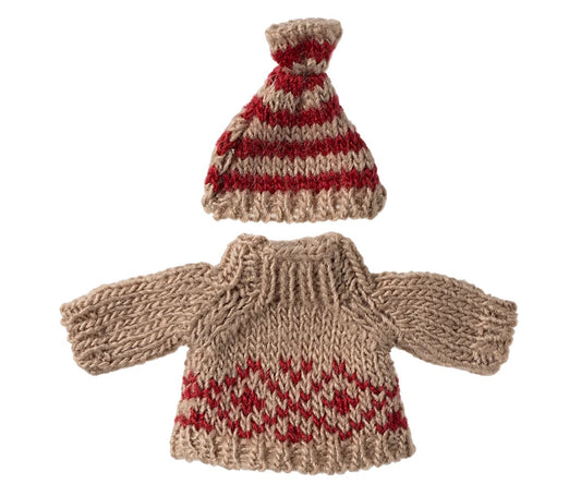 Mouse Clothes - Mum - Knitted Sweater and Hat