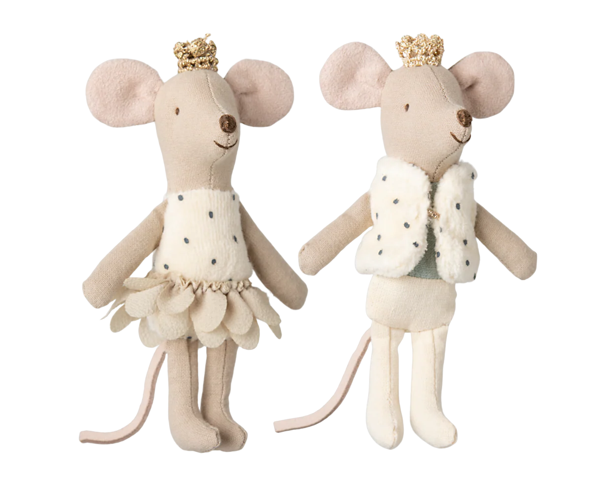 Little Brother & Sister - Royal Mice Twins - Beige Skirt