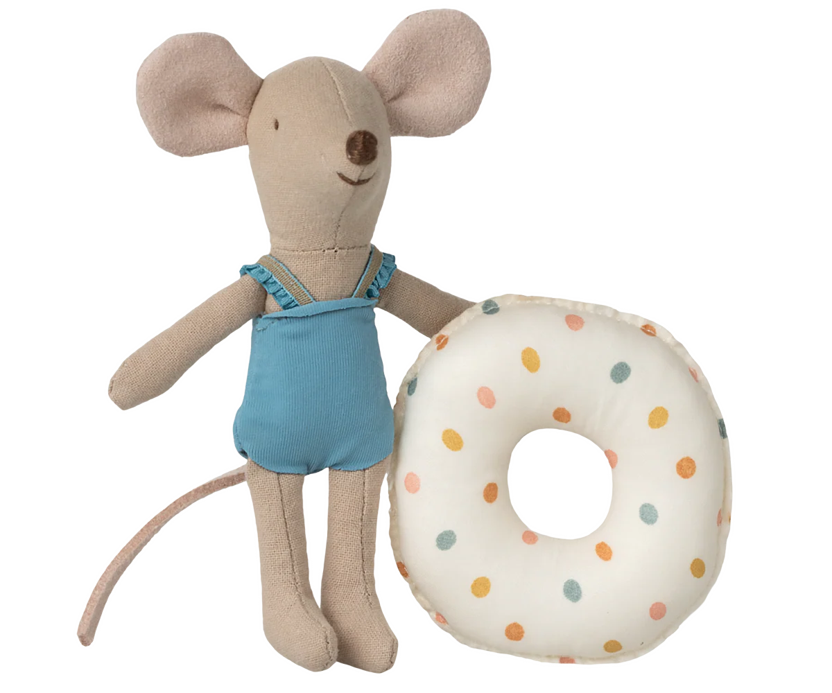 Little Sister Mouse - Beach Mouse with Floaty Multi Dot