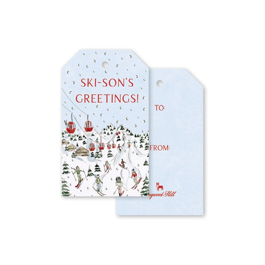 Gift Tags - Snowglobe Ski (pack of 8)