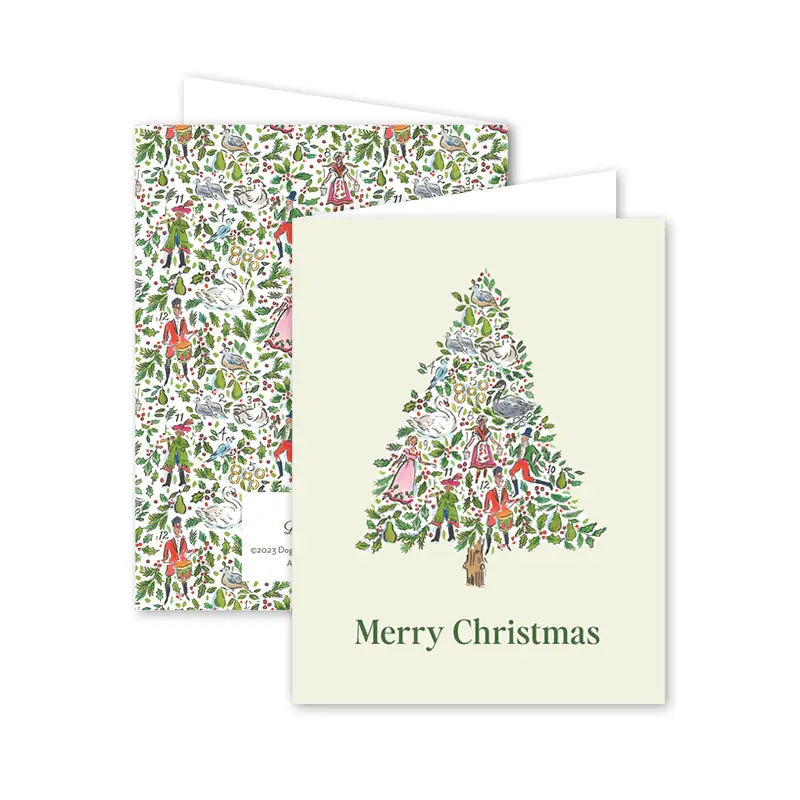 Card - Twelve Days Greenery Tree