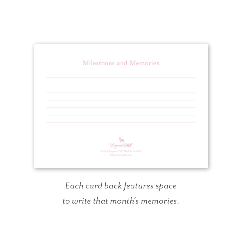 Card Milestone Set - Cavelier Garden Pink