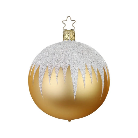 Ornament - Ball Inkagold Matt Icicle 3.2"