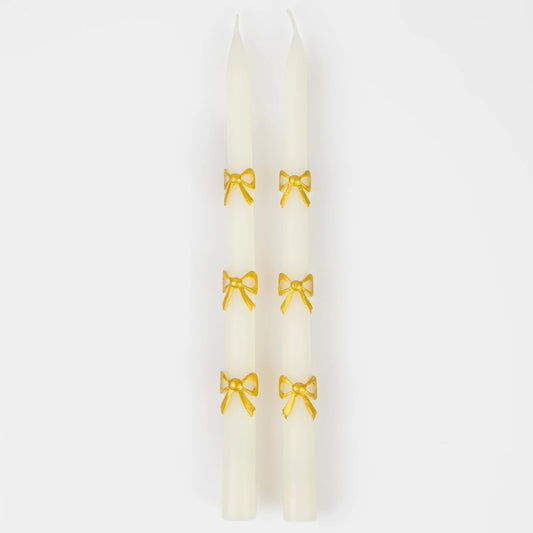 Taper Candle - Gold Bow