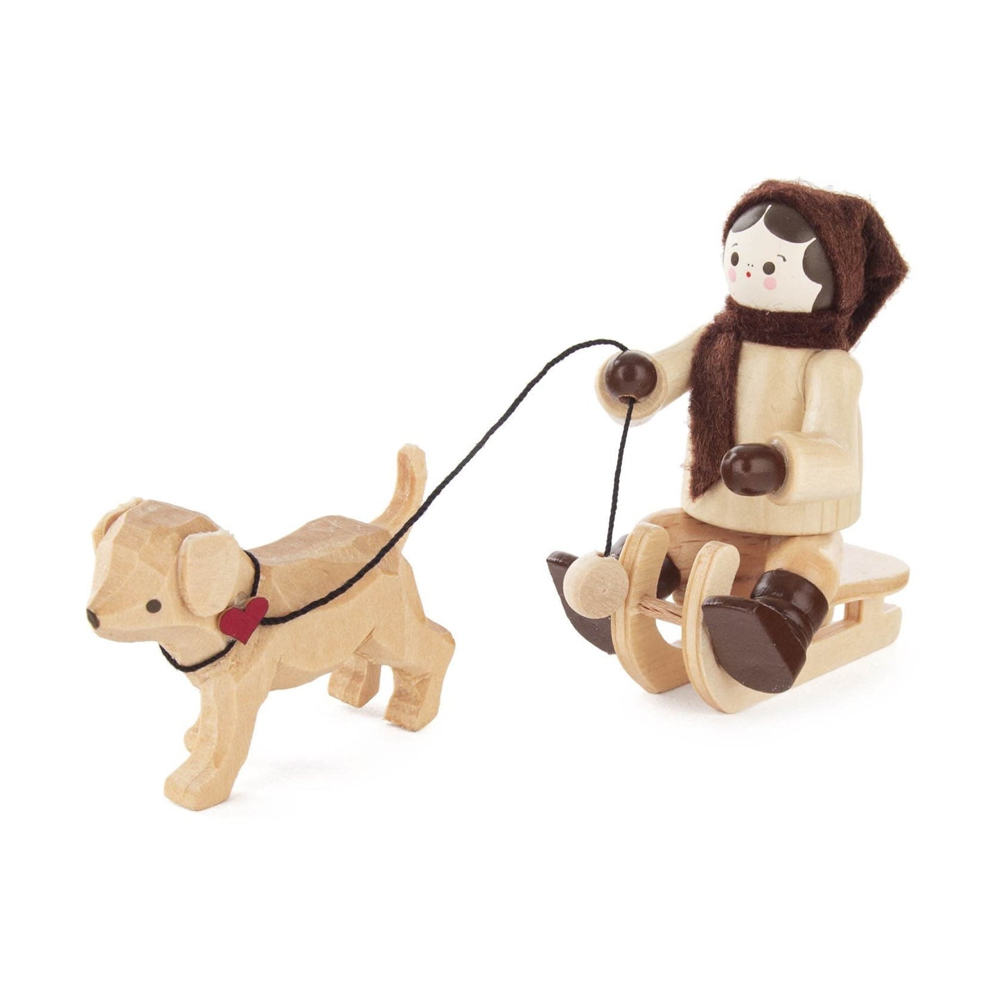 Girl with Dog on Sled