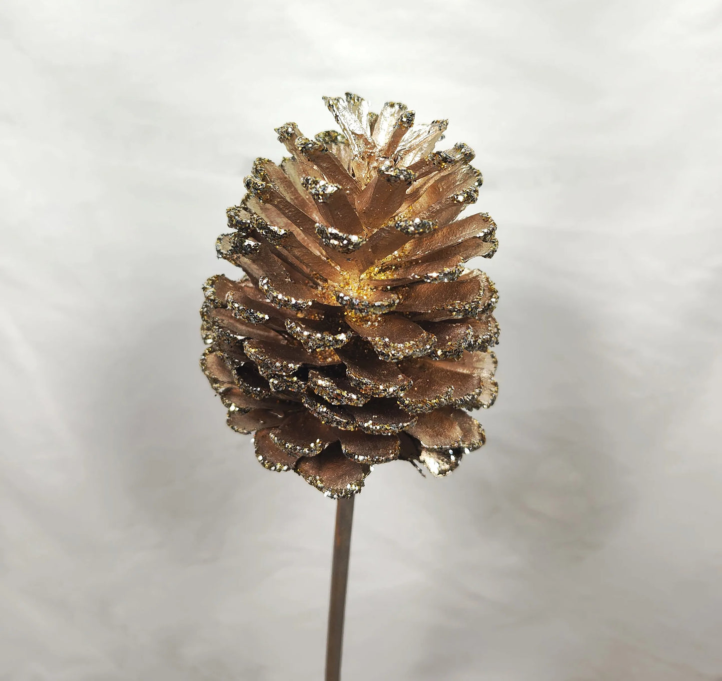 Pine Cone - Glittered Champagne (set of 5)