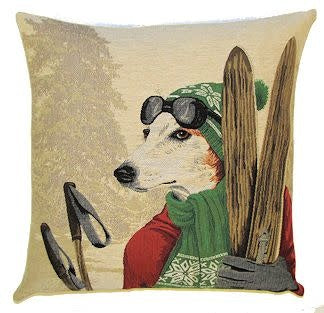 Pillow - Nordic Skier Jack Russell