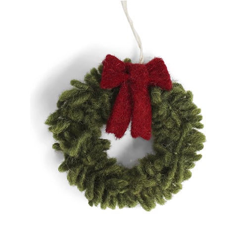 Ornament - Wreath with Red Bow