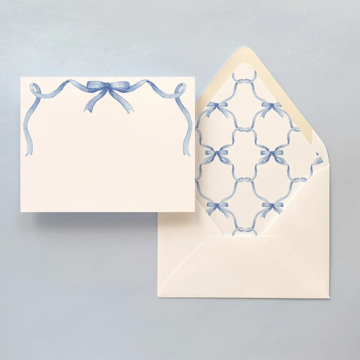 Notecard Set - Blue Bow