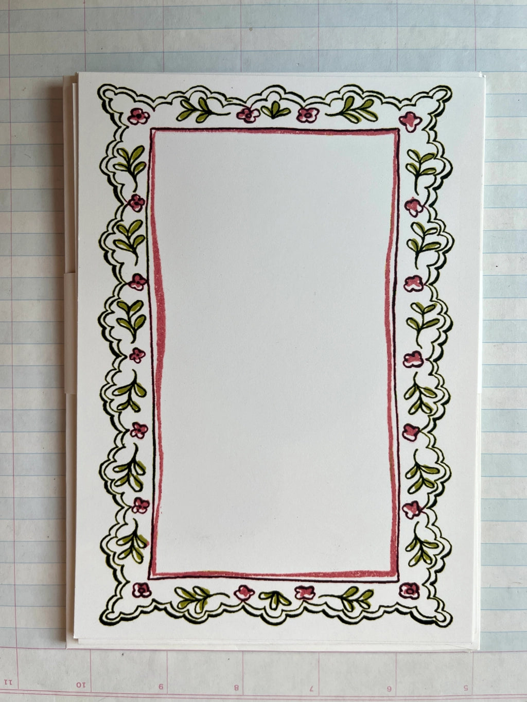 Stationery Set - Sweet Flower Frame