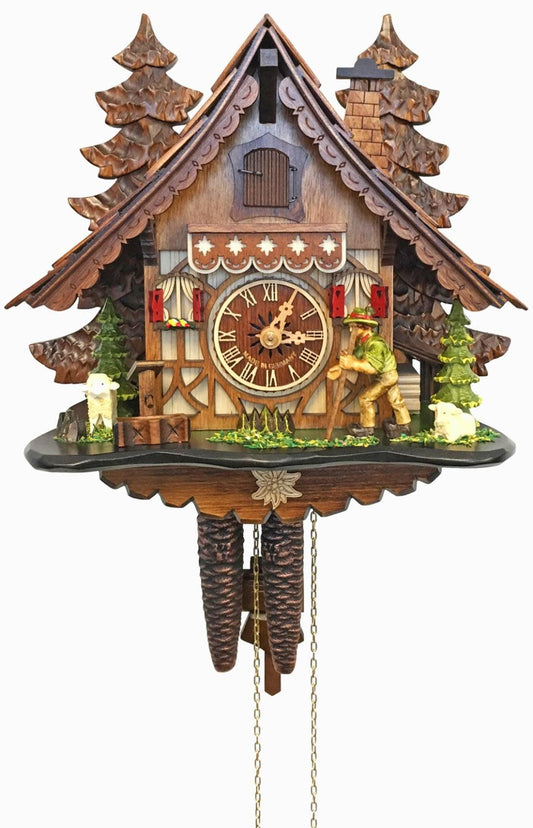 German Cuckoo Clock - Chalet with Hiker (mechanical)