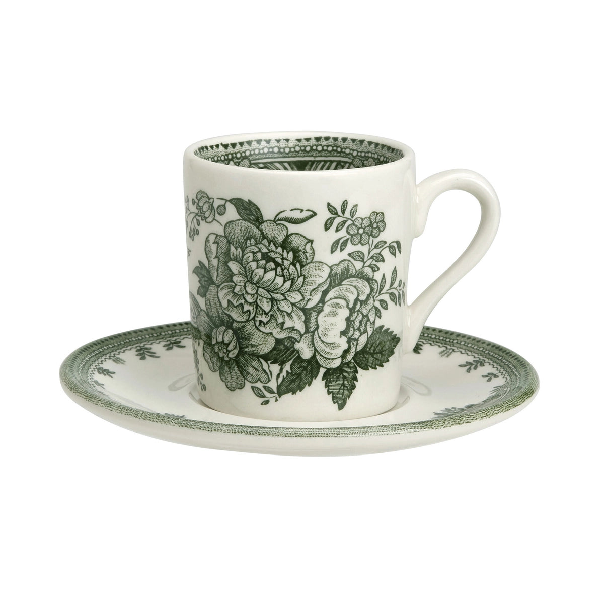 Green Asiatic Pheasants - Espresso Saucer