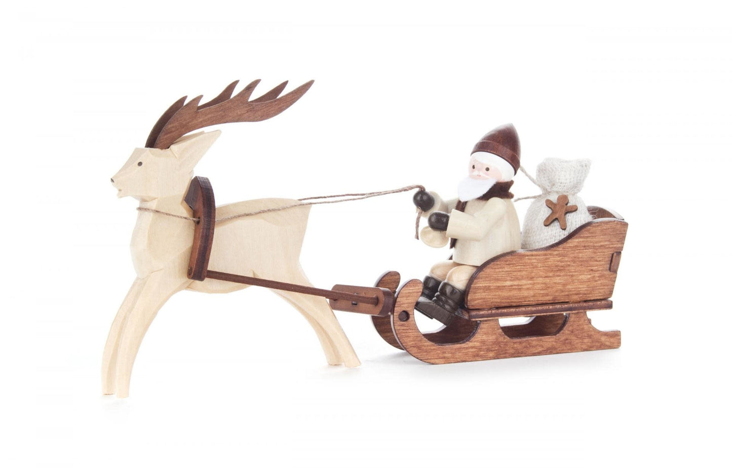 Deer Drawn Sleigh with Santa