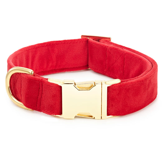 Cranberry Velvet Collar