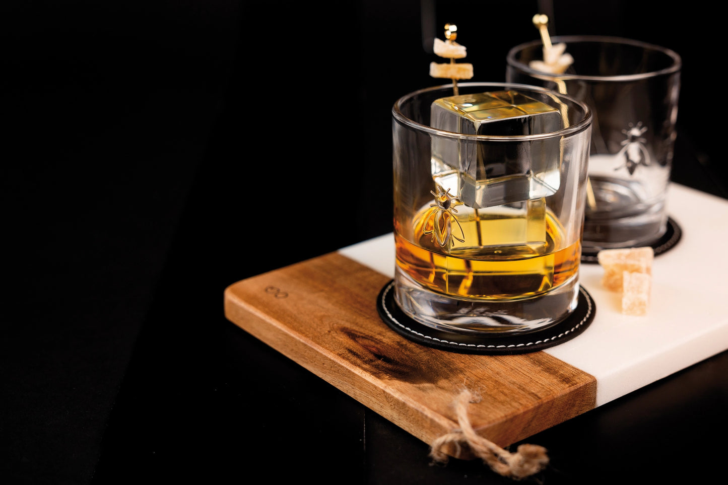 Bee Whiskey Glass