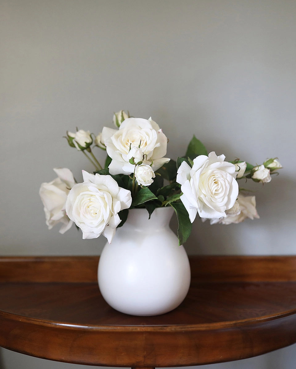 Floral Stem - Rose White 22"