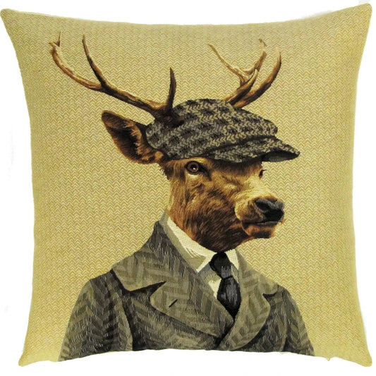 Pillow - Stag with Cap and Tie