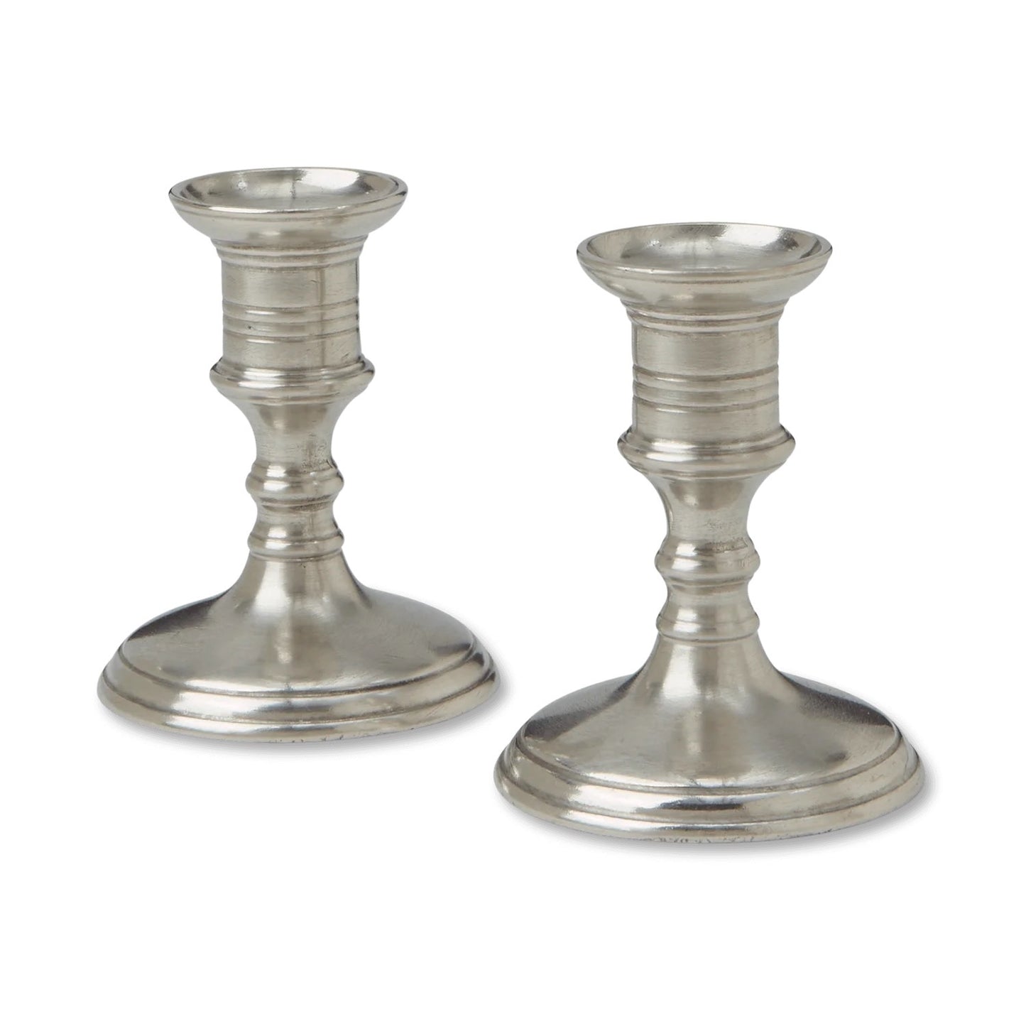 Pewter Candlestick - Prato Small Pair