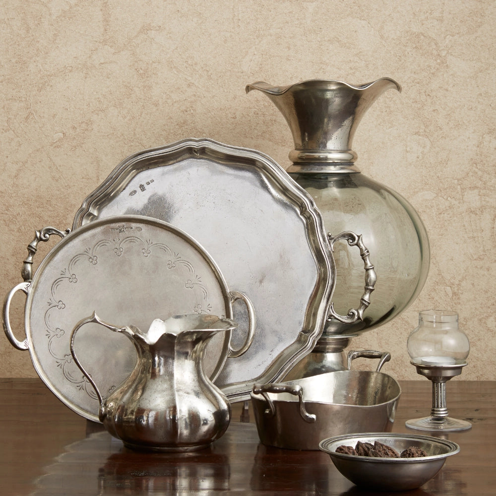Pewter Tealite - Giovanna Tall Votive