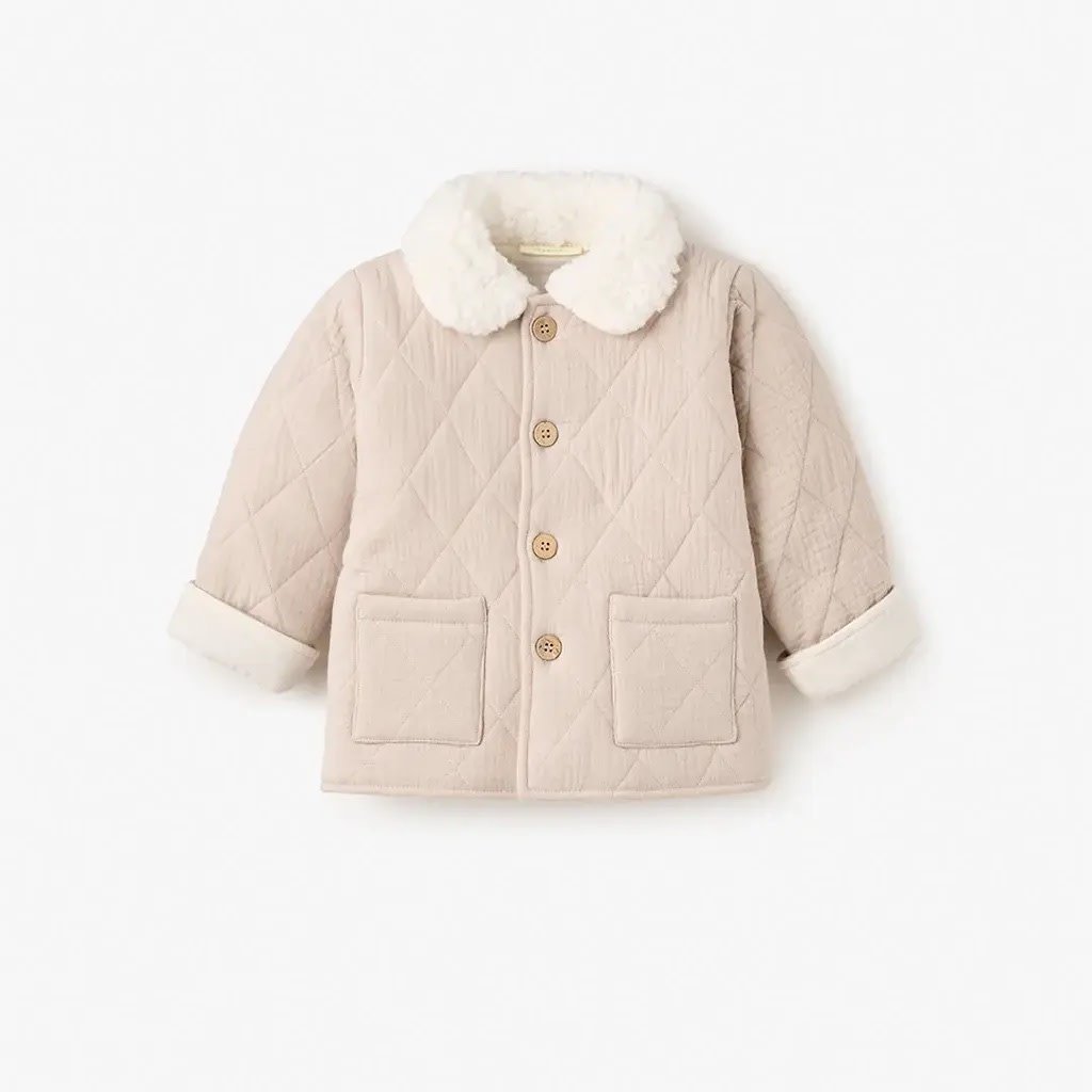 Coat - Organic Muslin Quilted Taupe