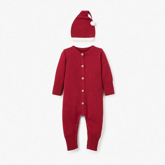 Jumpsuit - Santa Baby with Hat