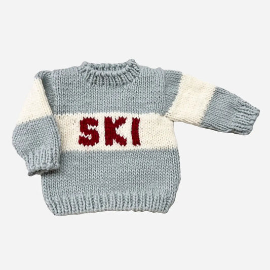 Baby Crew Neck Sweater - Ski Sweater Bowie Grey