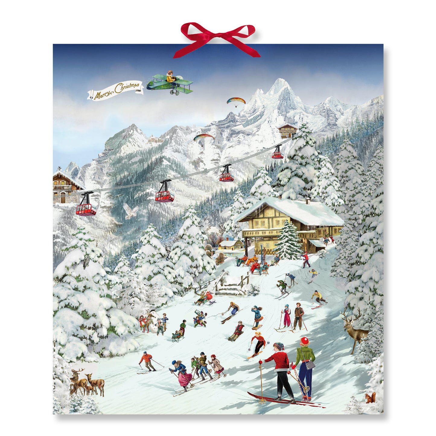 Advent Calendar Large - Happy Ski Trip in the Mountains