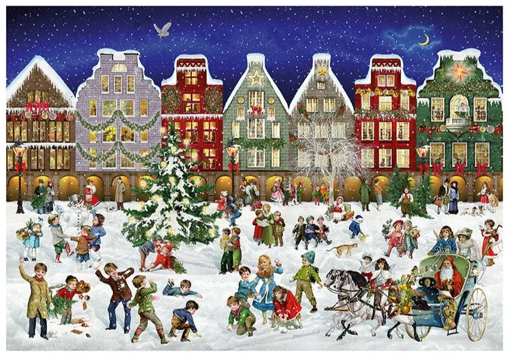 Advent Calendar/Puzzle - Winter Evening in the Town