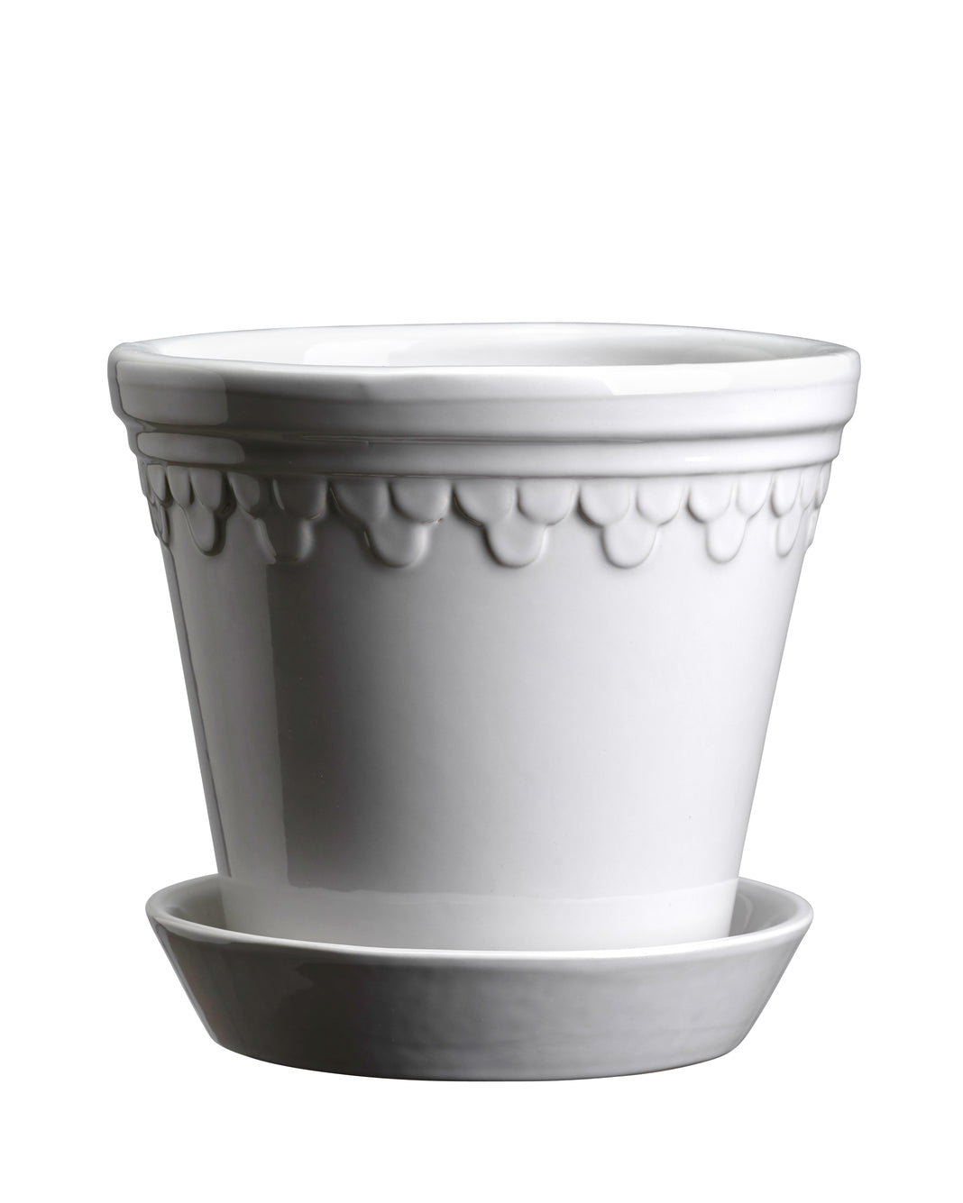 Garden Pot Copenhagen - Glazed Mineral White