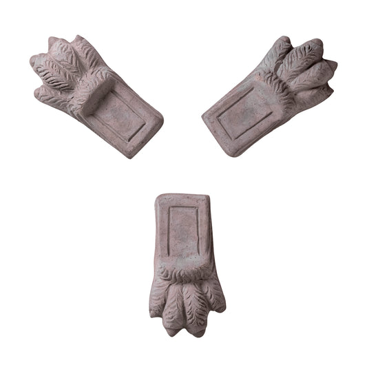 Garden Pot Foot - Lion Paw Grey (set of 3)