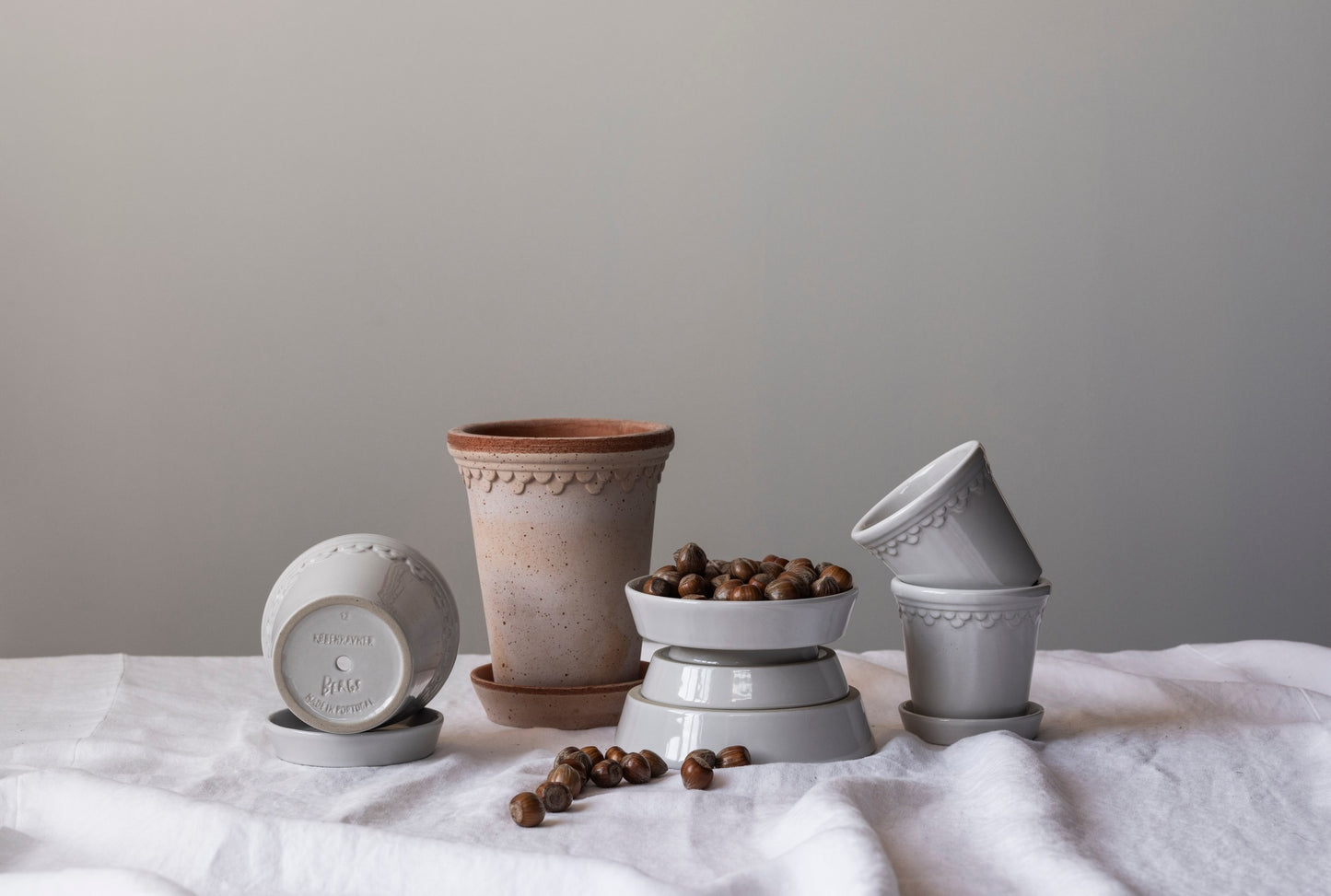 Garden Pot Copenhagen - Glazed Mineral White