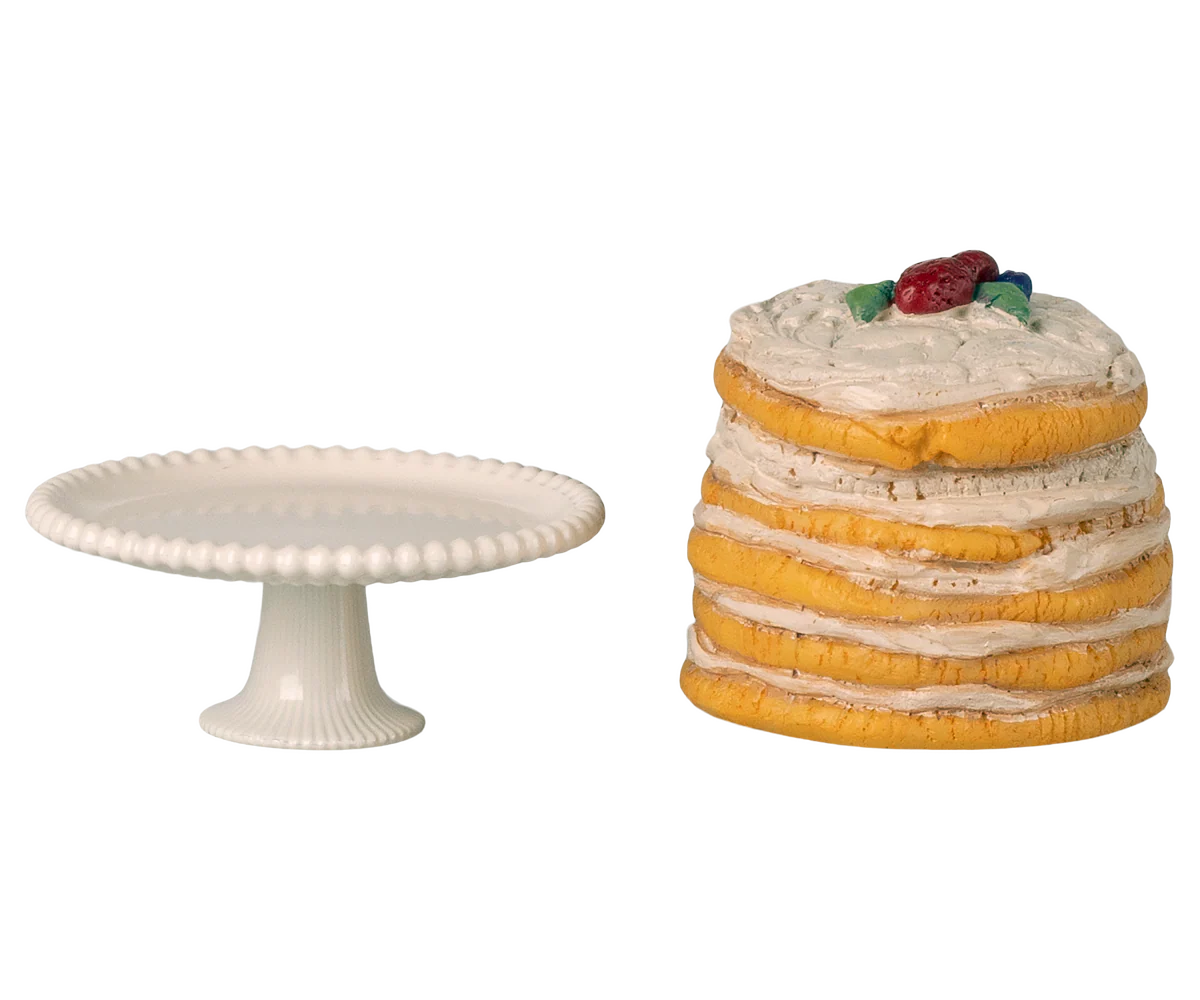 Party Cake & Stand - Off White (Mouse)