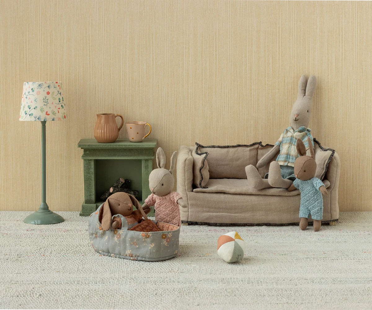 Rabbit in Knitted Suit - Sand/Rose