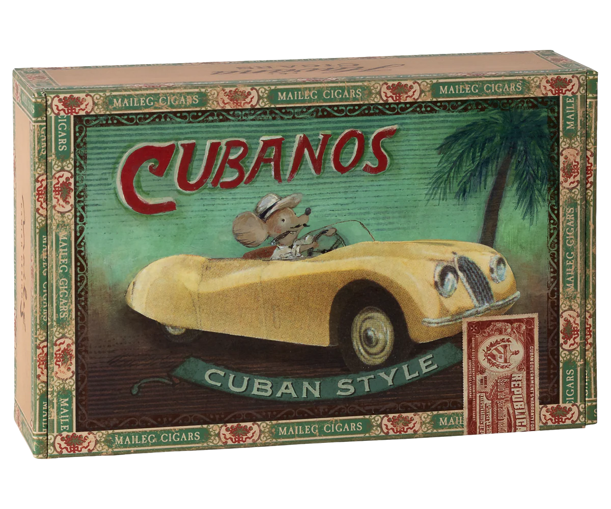 Grandma and Grandpa Mice in Cigar Box